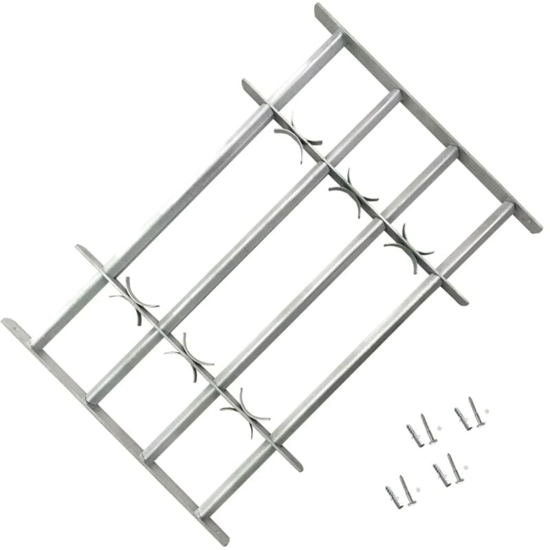 

Reja de seguridad ajustable ventana con 4 barras 1000-1500 mm - Hommoo