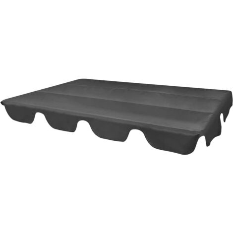 Hommoo Replacement Canopy for Garden Swing Grey 226x186 cm