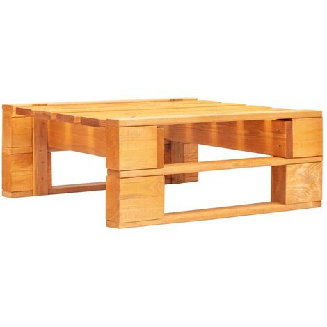 Hommoo Repose-pied palette de jardin Bois FSC Marron miel HDV29881