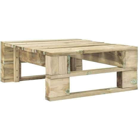 Hommoo Repose-pied palette de jardin Bois FSC Vert HDV28881