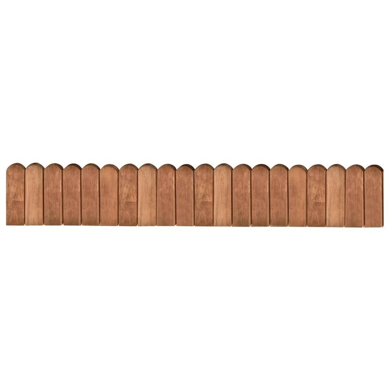 Hommoo - Rouleau de bordure Marron 120 cm Bois de pin impregne