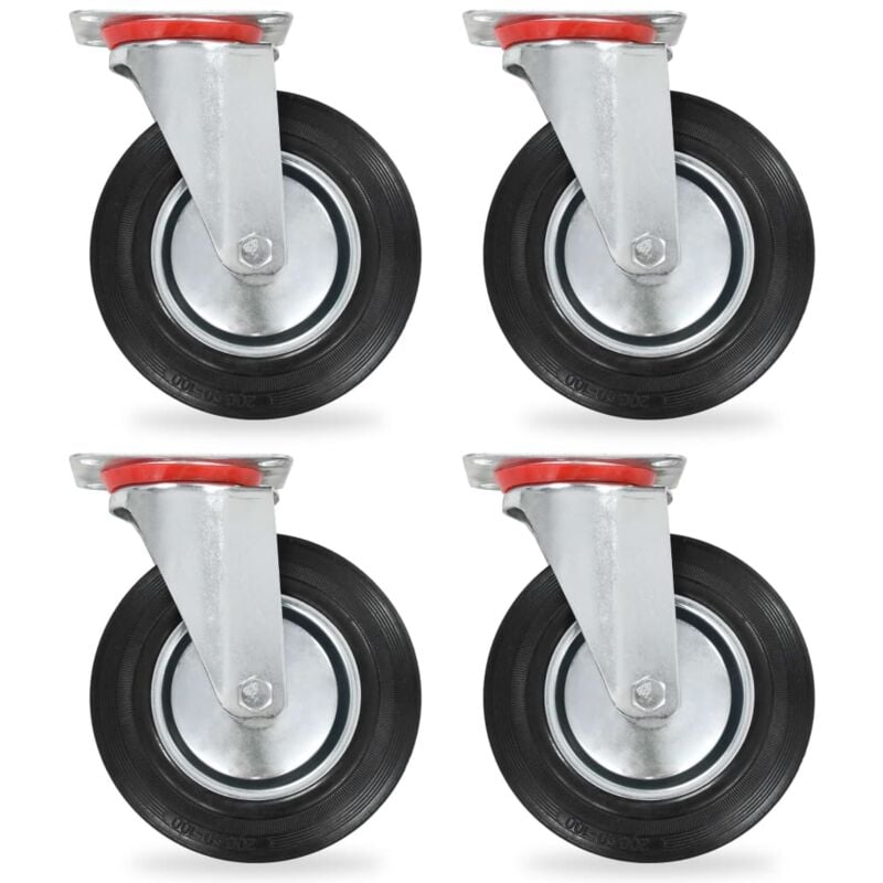 

Ruedas giratorias 24 unidades 200 mm - Hommoo