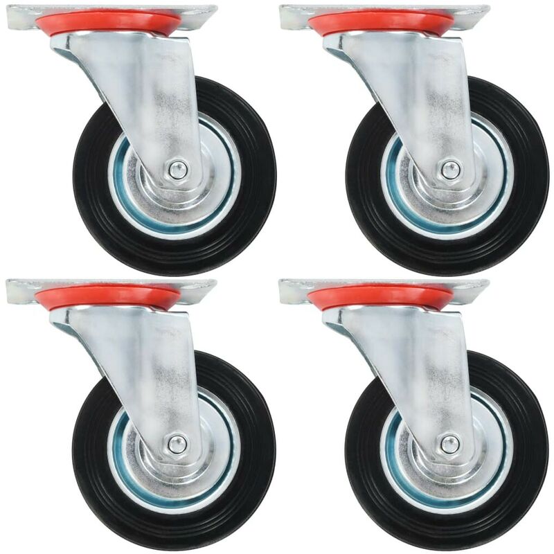 

Ruedas giratorias 4 unidades 100 mm - Hommoo