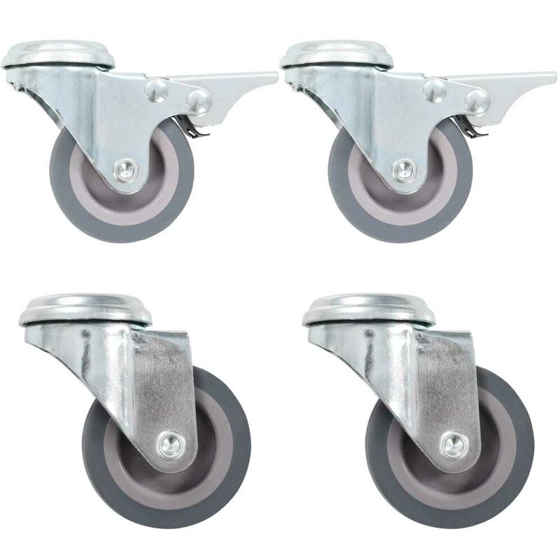 

Ruedas giratorias con agujero pasador 4 unidades 50 mm - Hommoo