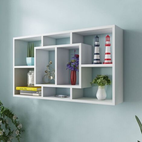 Selsey KASSI - Scaffale a 7 scomparti / Scaffale Murale / Libreria