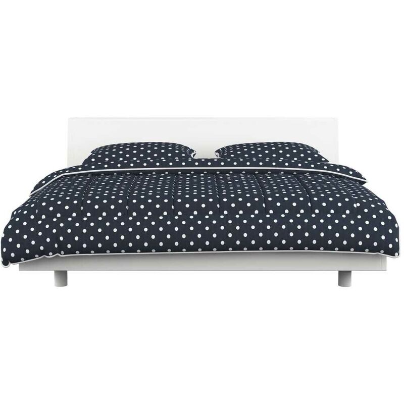 

Set de funda de edredón de 3 piezas azul oscuro 200x200/80x80 cm - Hommoo