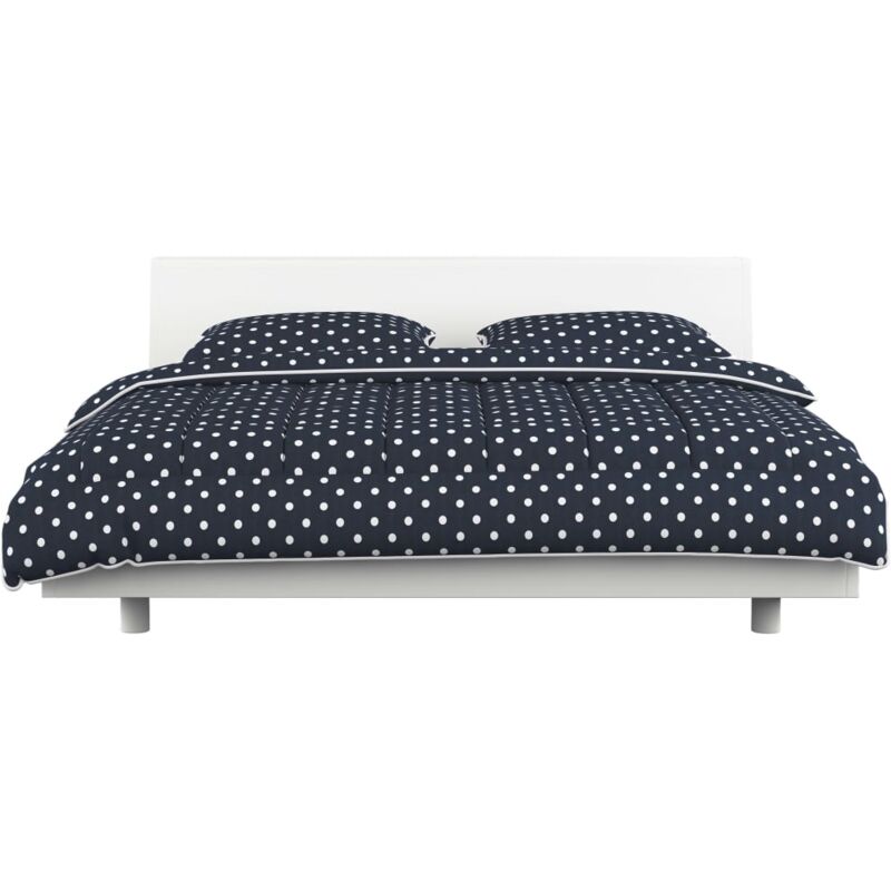 

Set de funda de edredón de 3 piezas azul oscuro 240x220/60x70 cm - Hommoo