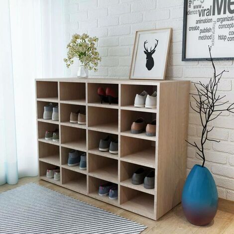 Hommoo Shoe Rack Chipboard 92x33x67.5 cm Oak VD10907
