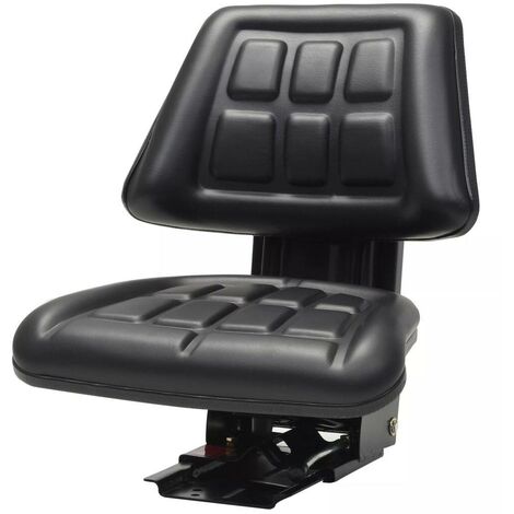 Hommoo Siege de tracteur avec suspension Noir HDV04451