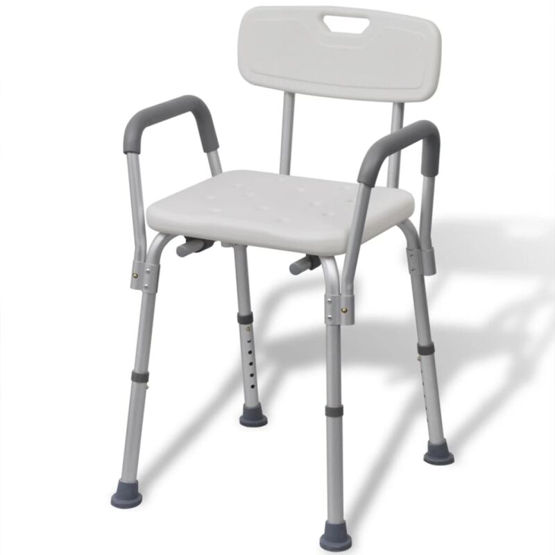 

Silla de ducha de aluminio blanco - Hommoo