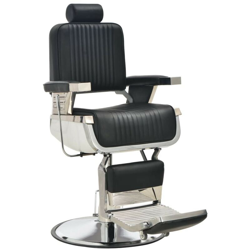 

Silla de peluquería de cuero sintético negro 68x69x116 cm - Hommoo