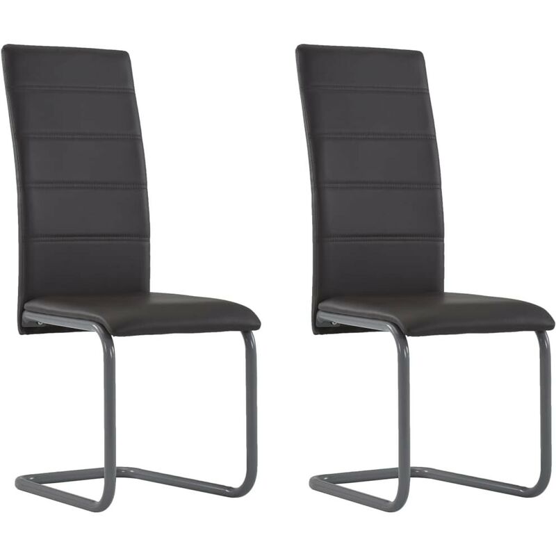 

Sillas de comedor 2 unidades cuero sintético marrón - Hommoo