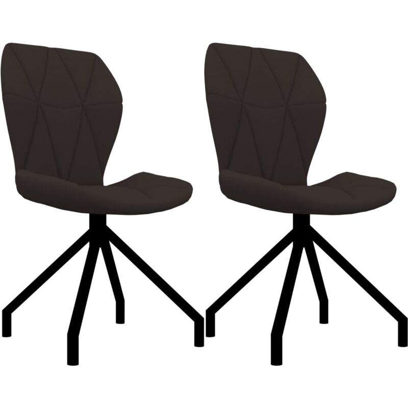 

Sillas de comedor 2 unidades cuero sintético marrón - Hommoo