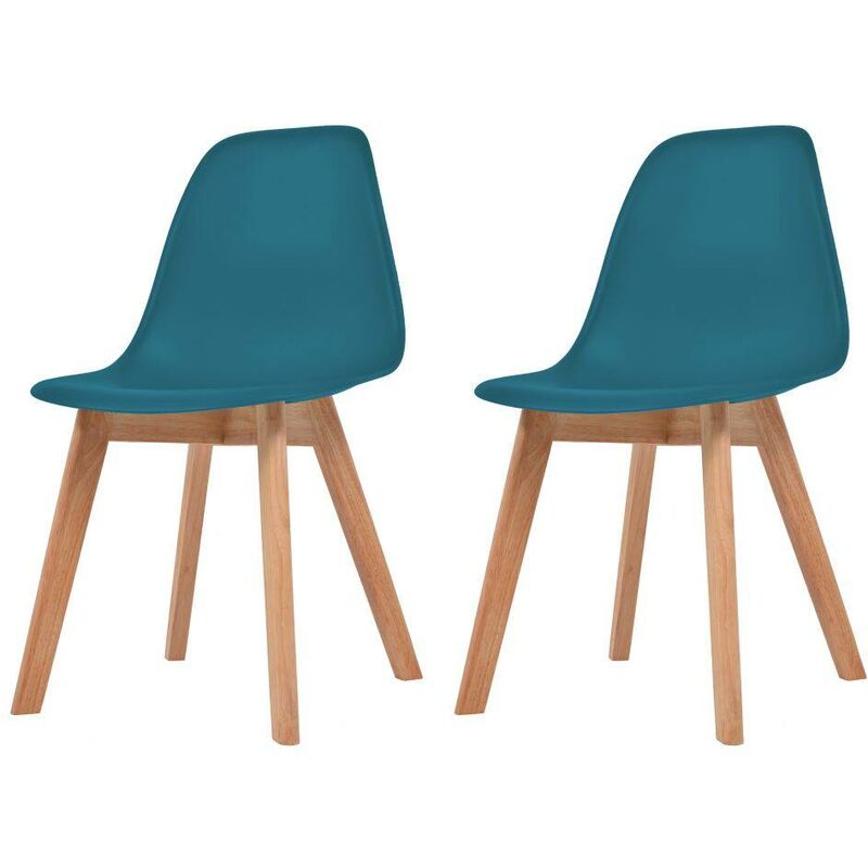 

Hommoo Sillas de comedor 2 unidades plástico turquesa
