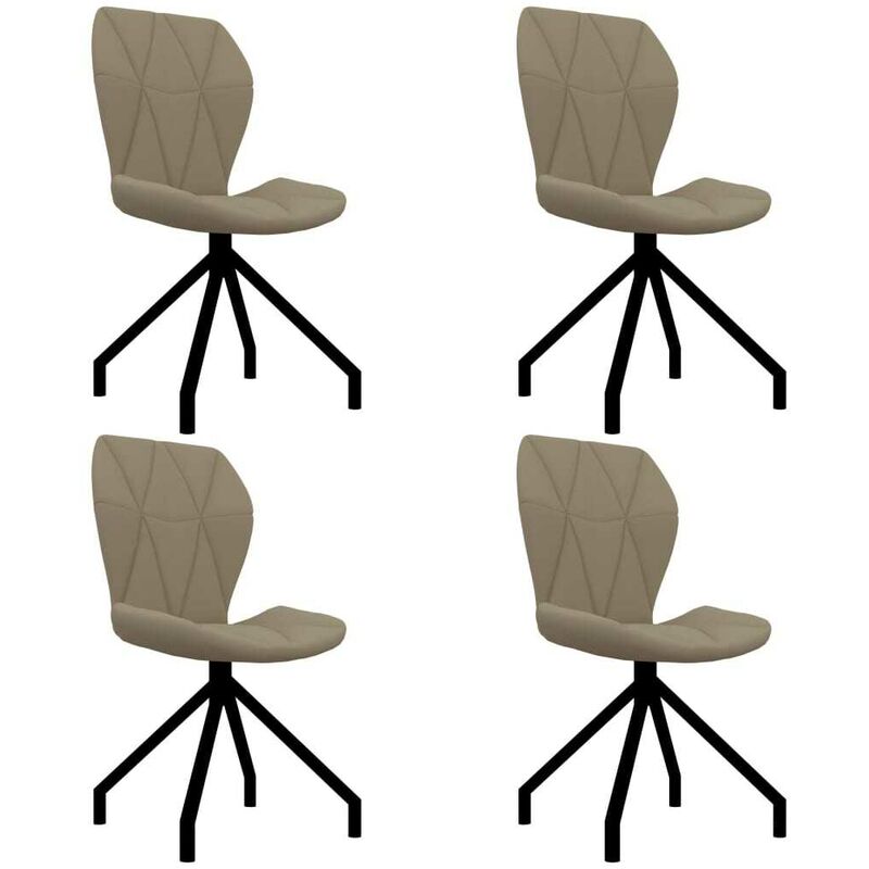 

Hommoo Sillas de comedor 4 unidades cuero sintético color capuchino