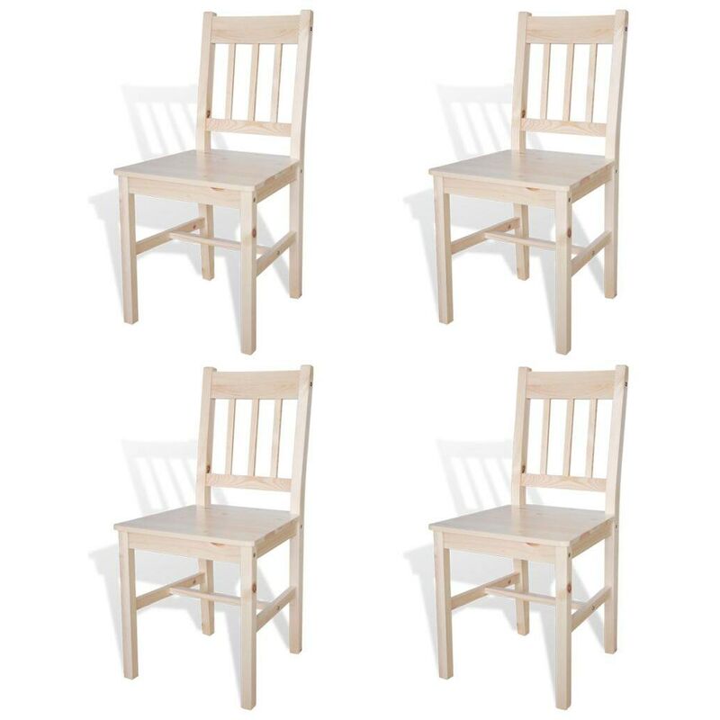 

Sillas de comedor 4 unidades madera de pino - Hommoo