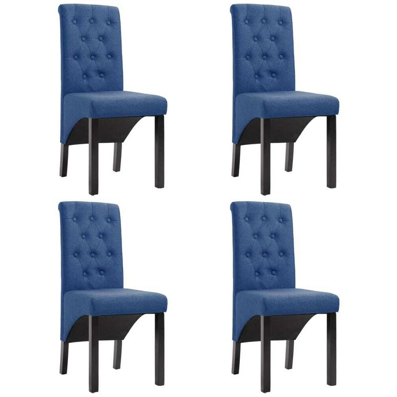 

Sillas de comedor 4 unidades tela azul - Hommoo