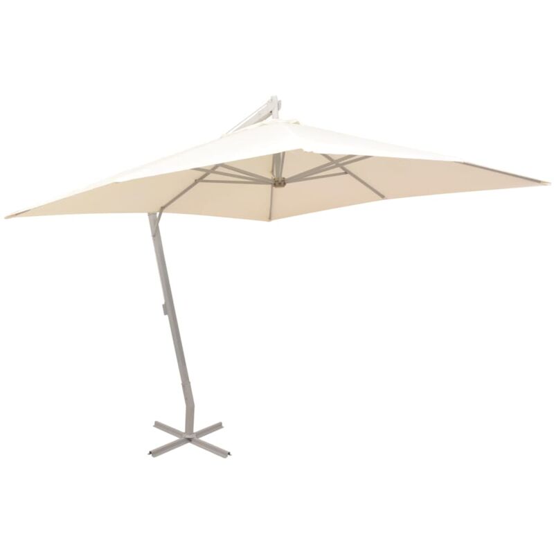 

Sombrilla colgante con palo de aluminio 300x300 cm arena - Hommoo