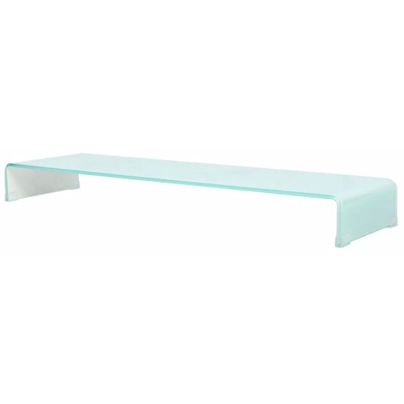 

Soporte para TV/Elevador monitor cristal blanco 120x30x13 cm - Hommoo