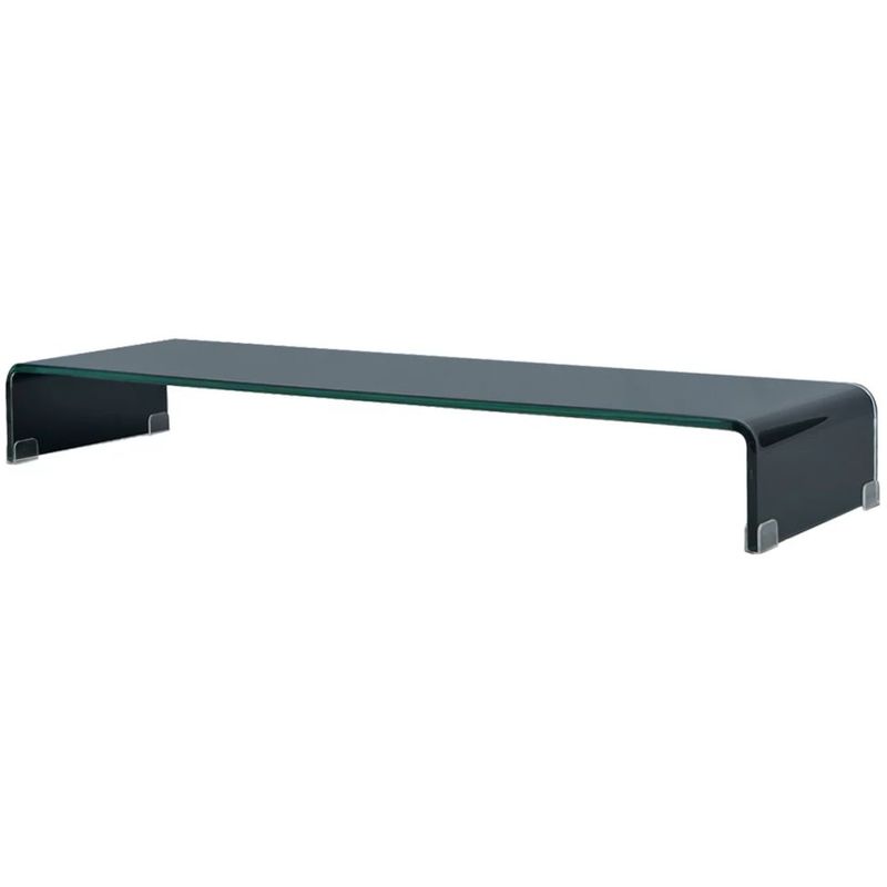 

Hommoo Soporte para TV/Elevador monitor cristal negro 100x30x13 cm