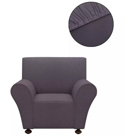 Hommoo Stretch Couch Slipcover Anthracite Polyester Jersey