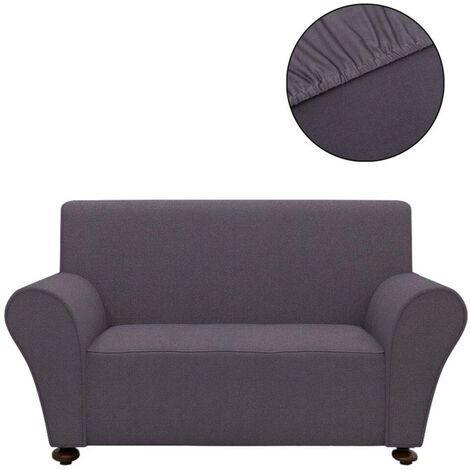Hommoo Stretch Couch Slipcover Anthracite Polyester Jersey