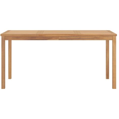 Hommoo Table a diner de jardin 160x80x77 cm Bois de teck solide