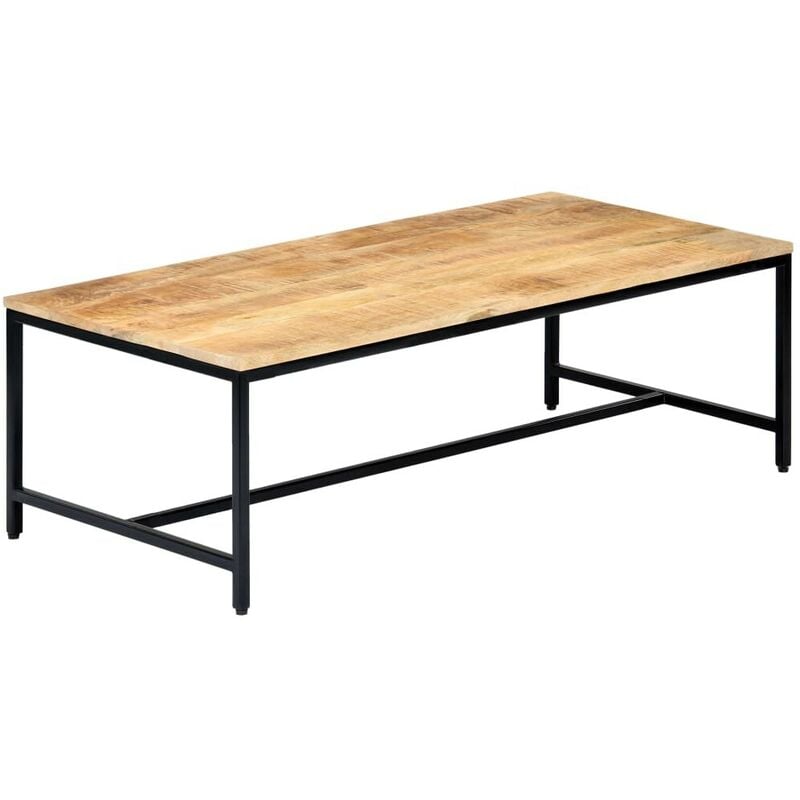 Hommoo - Table basse 120 x 60 x 40 cm Bois de manguier solide brut HDV13668