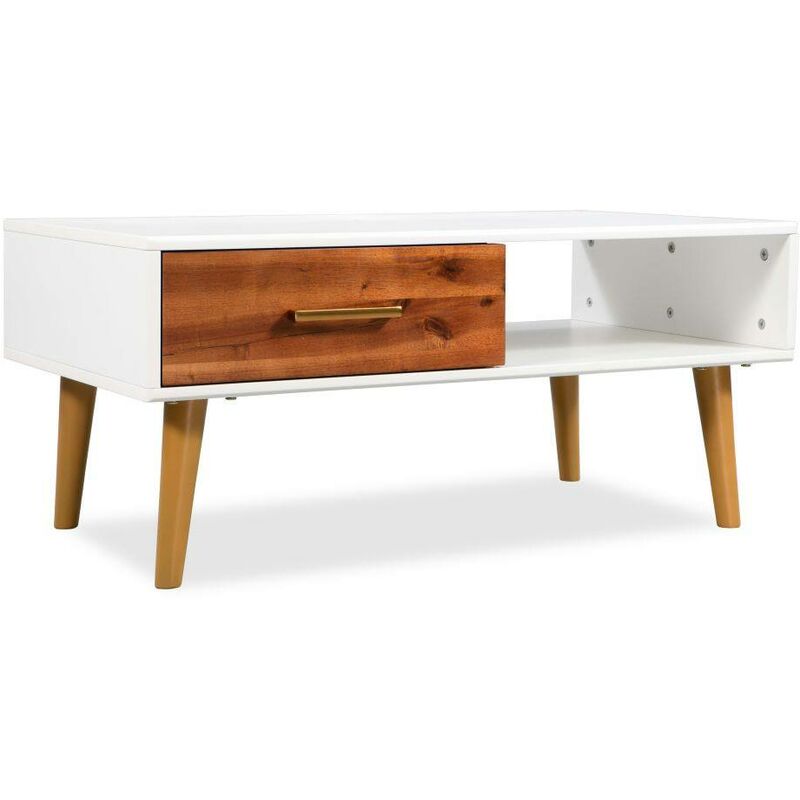 Hommoo Table basse Bois d'acacia massif 90 x 50 x 40 cm HDV11685