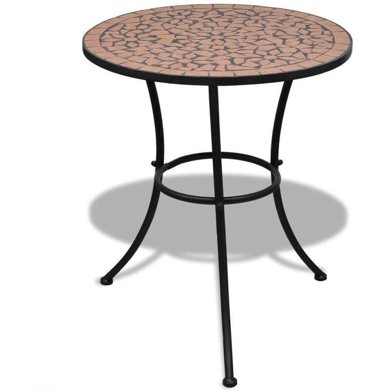 Table de bistro Terre cuite 60 cm Mosaïque HDV26554 - Hommoo