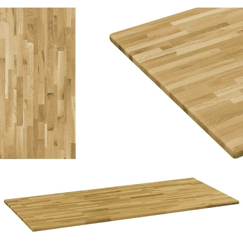 

Tablero de mesa rectangular madera maciza roble 23mm 120x60 cm - Hommoo