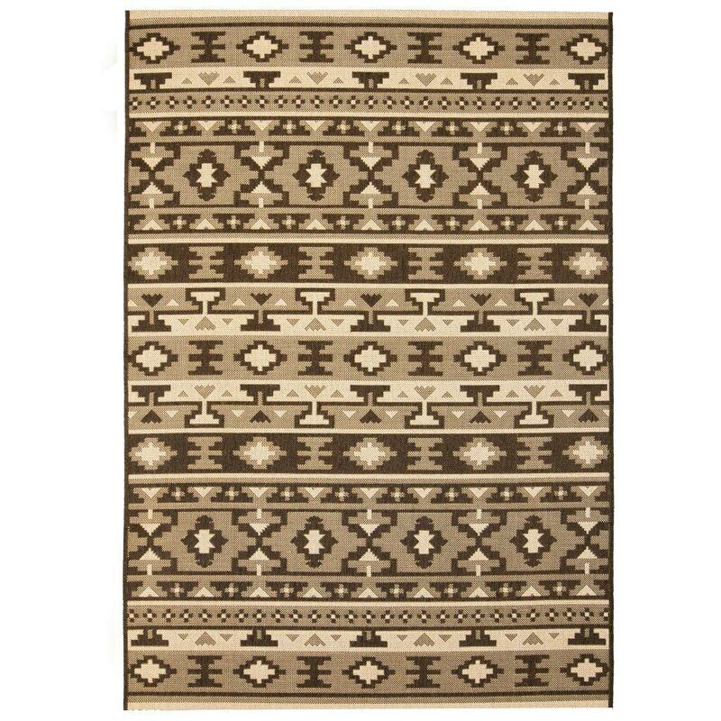 Tapis exterieur/interieur Style sisal 160x230cm Design ethnique HDV02138 - Hommoo