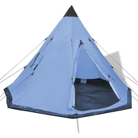Hommoo Tente pour 4 personnes Bleu