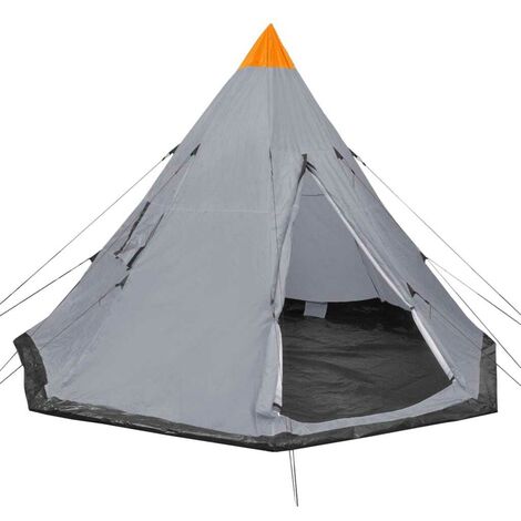 Hommoo Tente pour 4 personnes Gris