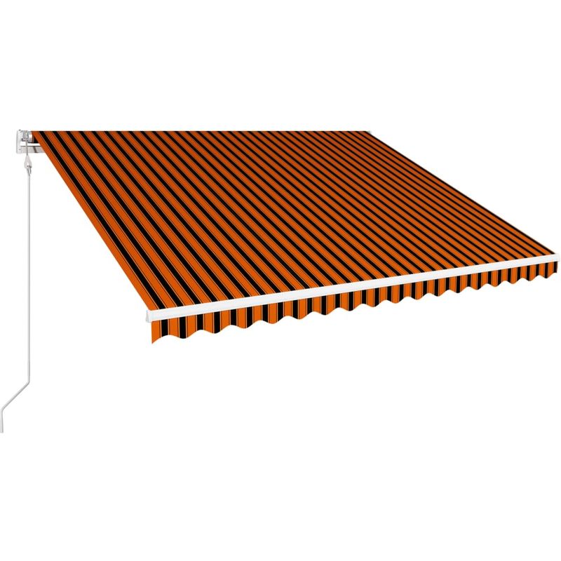 

Toldo automático retráctil naranja y marrón 450x300 cm - Hommoo