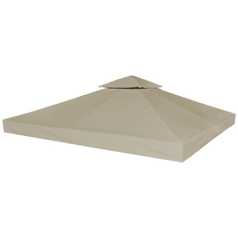 

Toldo de cenador 2 niveles 310 g/m2 3x3 m gris topo - Hommoo