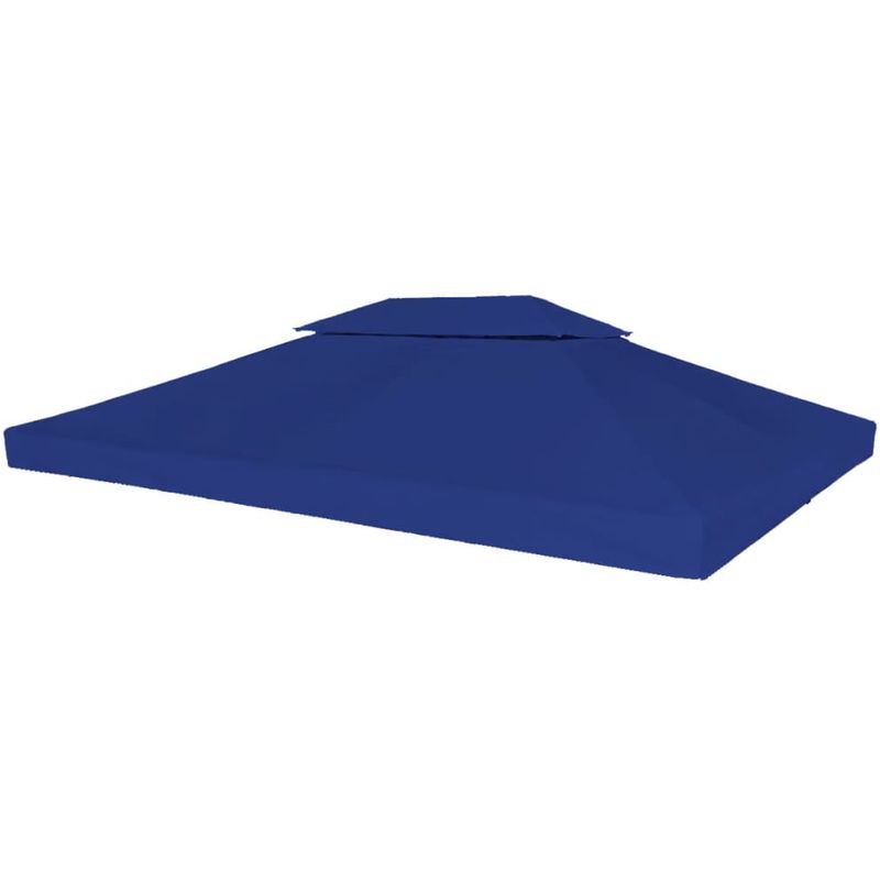 

Toldo de cenador 2 niveles 310 g/m2 4x3 m azul - Hommoo