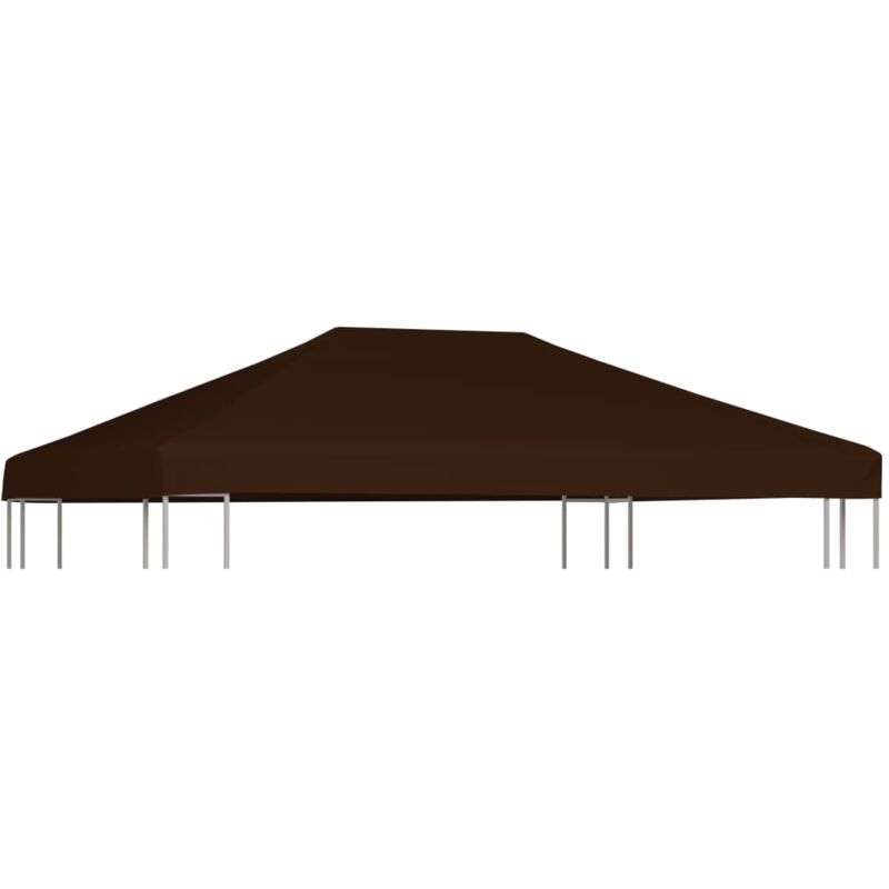 

Toldo de cenador marrón 310 g/m2 3x4 m - Hommoo
