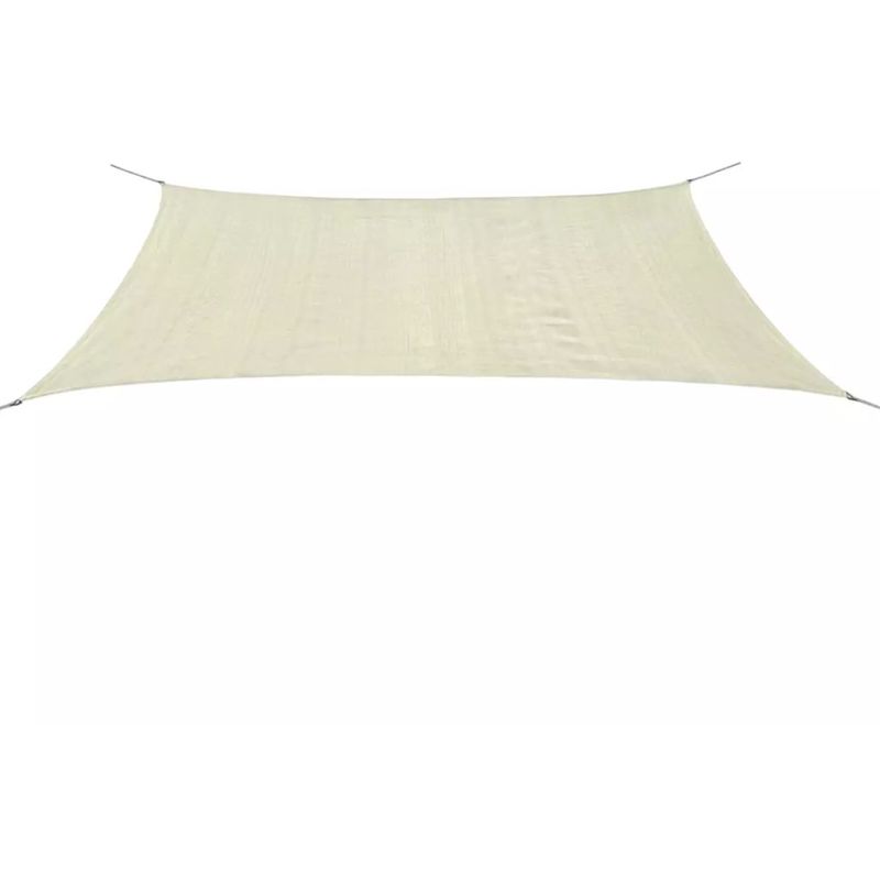 

Toldo de vela rectangular HDPE 4x6 m crema - Hommoo