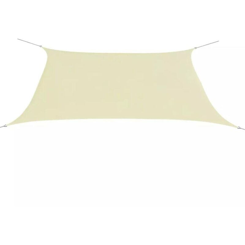 

Toldo de vela rectangular tela Oxford 2x4m crema - Hommoo