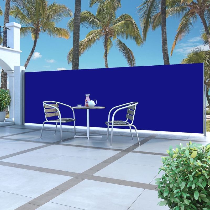 

Toldo lateral retráctil 160x500 cm azul - Hommoo