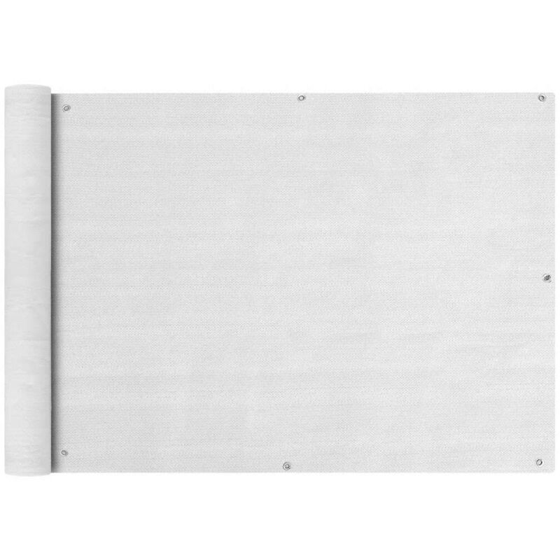 

Toldo para balcón HDPE 75x600 cm blanco - Hommoo