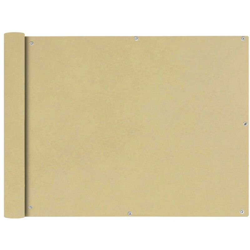 

Toldo para balcón tela oxford 90x400 cm beige - Hommoo
