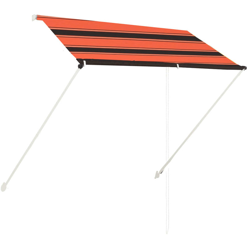 

Toldo retráctil naranja y marrón 200x150 cm - Hommoo