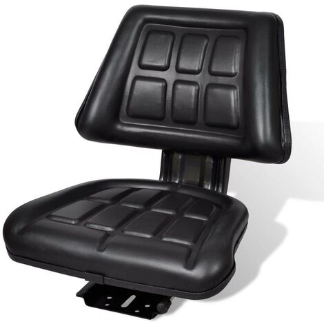 Hommoo Tractor Seat with Backrest Black VD07663