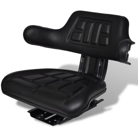 Hommoo Tractor Seat with Backrest Black VD07696