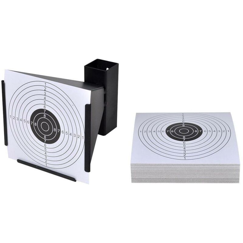 

Hommoo Trampa de perdigones soporte dianas 14 cm + 100 dianas de papel
