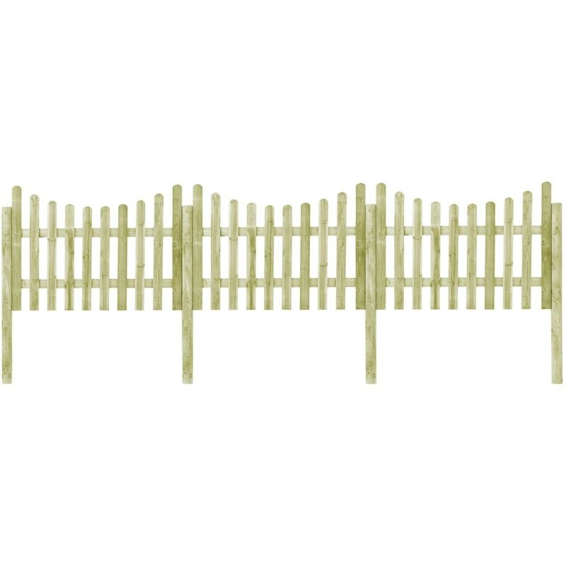 

Hommoo Valla de jardín 4 postes madera pino impregnada 510x120 cm