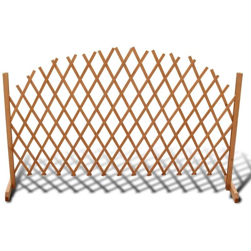 

Valla enrejada de madera maciza 180x100 cm - Hommoo