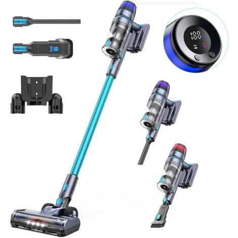 56KPA/600W/65Mins Aspirateur Balai sans Fil Homore, Aspirateur sans Fil avec écran Couleur, Mode Automatique, Conception Autonome et Brosse Anti-emmêlement pour Tapis, Sols Durs, Poils d'animaux,,2024